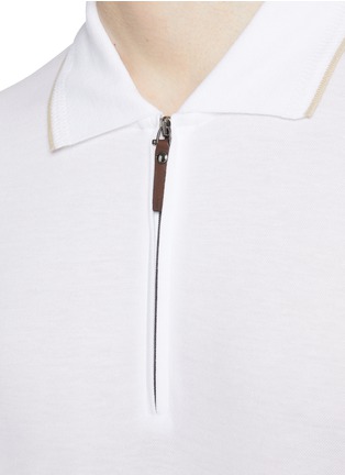  - CANALI - Long Sleeve Zip Polo Shirt