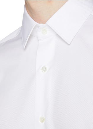  - CANALI - Cotton Textured Point Collar Shirt