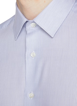  - CANALI - Cotton Dot Stripe Point Collar Shirt