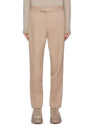 首图 - 点击放大 - ZEGNA - Pleated Cotton Wool Trousers