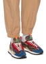 模特儿示范图 - 点击放大 - FLOWER MOUNTAIN - New Asuka Uni Suede Wool Men's Sneakers