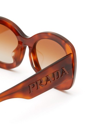 细节 - 点击放大 - PRADA - Acetate Oval Sunglasses