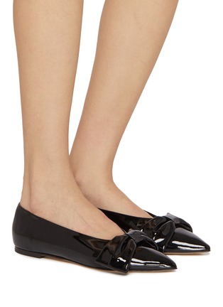 模特儿示范图 - 点击放大 - DEAR FRANCES - Flat Bow Patent Leather Flats