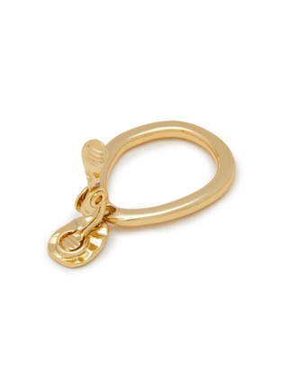 细节 - 点击放大 - LANE CRAWFORD VINTAGE ACCESSORIES - Gold Tone Hoop Clip On Earrings