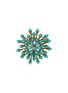 首图 - 点击放大 - LANE CRAWFORD VINTAGE ACCESSORIES - Gold Tone Faux Turquoise Brooch