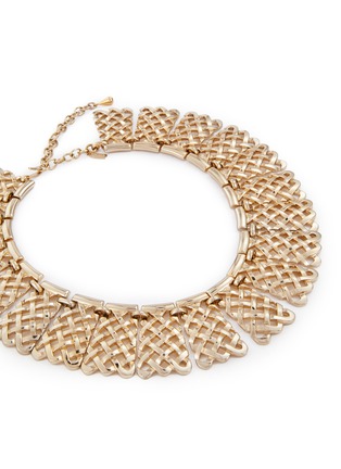 细节 - 点击放大 - LANE CRAWFORD VINTAGE ACCESSORIES - Monet Gold Tone Woven Choker Necklace