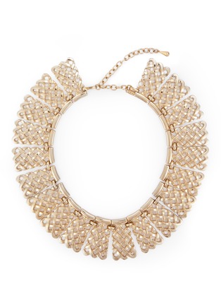 首图 - 点击放大 - LANE CRAWFORD VINTAGE ACCESSORIES - Monet Gold Tone Woven Choker Necklace