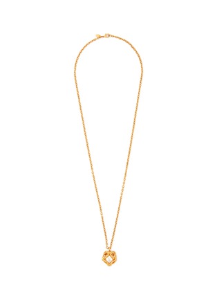 首图 - 点击放大 - LANE CRAWFORD VINTAGE ACCESSORIES - Joan Rivers Gold Tone Faux Pearl Pendant Necklace