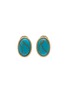 首图 - 点击放大 - LANE CRAWFORD VINTAGE ACCESSORIES - Monet Silver Tone Faux Turquoise Clip On Earrings