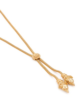 细节 - 点击放大 - LANE CRAWFORD VINTAGE ACCESSORIES - Monet Gold Tone Lariat Necklace