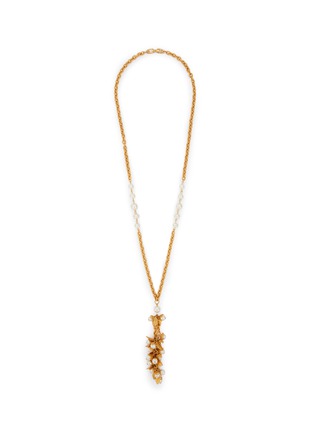 首图 - 点击放大 - LANE CRAWFORD VINTAGE ACCESSORIES - Napier Gold Tone Faux Pearl Chain Necklace