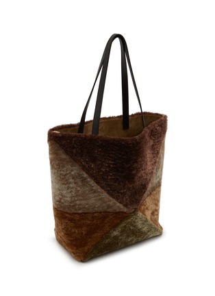 细节 - 点击放大 - LOEWE - Large Puzzle Fold Shearling Tote Bag