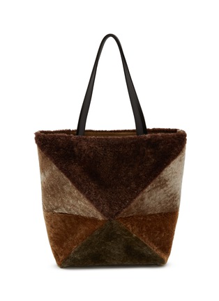 首图 - 点击放大 - LOEWE - Large Puzzle Fold Shearling Tote Bag