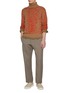 模特儿示范图 - 点击放大 - PIACENZA 1733 - Contrast Turtleneck Virgin Wool Sweater