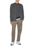 模特儿示范图 - 点击放大 - PIACENZA 1733 - Contrast Edges Cashmere Sweater