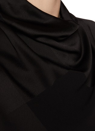  - BALMAIN - 收褶领口绉纱上衣