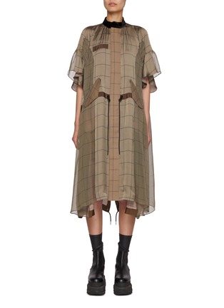 首图 - 点击放大 - SACAI - 拼接微透视连衣裙