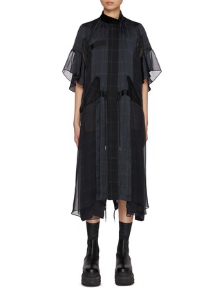 首图 - 点击放大 - SACAI - 拼接微透视连衣裙