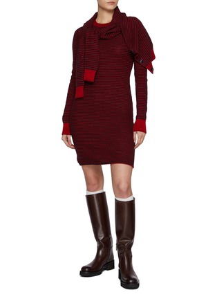 模特儿示范图 - 点击放大 - BARRIE - 条纹连衣裙