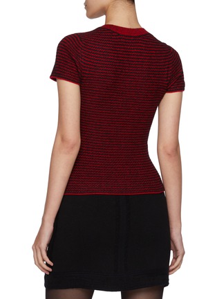 背面 - 点击放大 - BARRIE - 条纹针织 T 恤