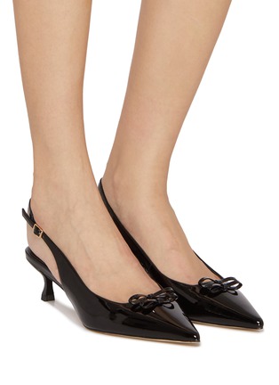 模特儿示范图 - 点击放大 - PEDDER RED - Lily 50 Leather Pumps