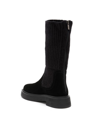  - PEDDER RED - JOY 绒面皮针织筒靴