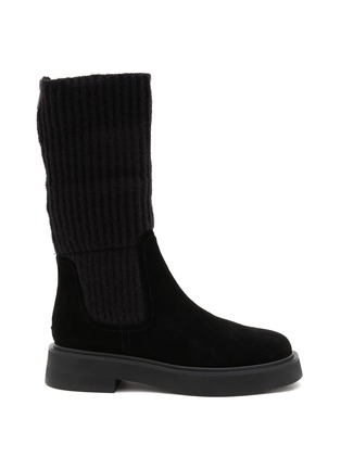 首图 - 点击放大 - PEDDER RED - JOY 绒面皮针织筒靴