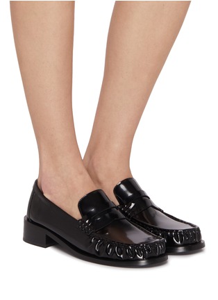 模特儿示范图 - 点击放大 - PEDDER RED - OSCAR 皮革乐福鞋