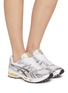 模特儿示范图 - 点击放大 - ASICS - Leather Textile Women's Sneakers