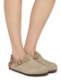 模特儿示范图 - 点击放大 - BIRKENSTOCK - TOKIO 绒面皮露跟凉鞋