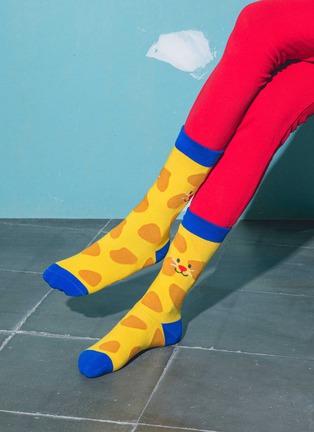 细节 –点击放大 - EAT MY SOCKS - Smiley Cat Kids' Socks