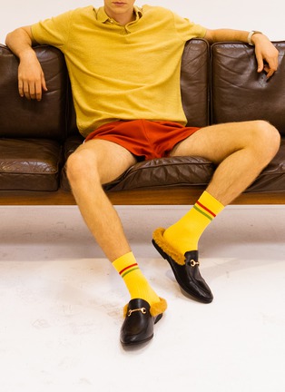 细节 –点击放大 - EAT MY SOCKS - Spaghetti Rigati Over the Calf Socks