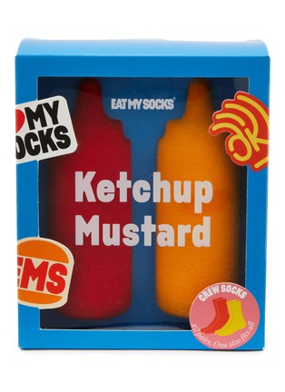 Main View - 点击放大 - EAT MY SOCKS - Ketchup & Mustard Crew Socks — Set of 2