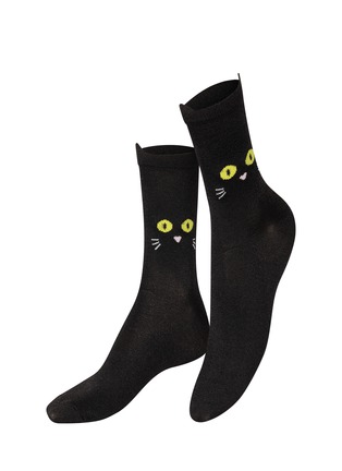  - EAT MY SOCKS - Cat Walk Short Crew Socks