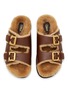 细节 - 点击放大 - CHLOÉ - Nil Leather Shearling Sandals