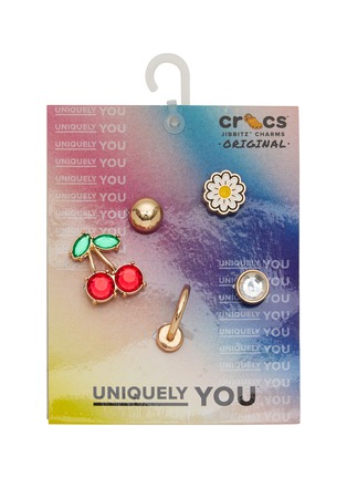 首图 - 点击放大 - CROCS - Monochrome Silver Flower Jibbitz Charm — Set of 5