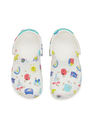 模特儿示范图 - 点击放大 - CROCS - Classic Doodle Print Toddlers Clogs