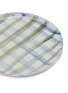 细节 –点击放大 - LA ROMAINE EDITIONS - Check Dessert Plate — Green/Blue