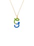 首图 - 点击放大 - BEA BONGIASCA - Duo Enamel Initial 'G' 9K Gold Pendant Necklace