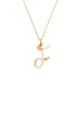 首图 - 点击放大 - BEA BONGIASCA - Enamel Initial 'F' 9K Gold Pendant Necklace