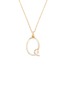 首图 - 点击放大 - BEA BONGIASCA - Half Enamel Initial 'Q' Pendant Necklace