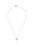 首图 - 点击放大 - BEA BONGIASCA - Half Enamel Initial 'T' 9K Gold Pendant Necklace