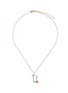 首图 - 点击放大 - BEA BONGIASCA - Duo Enamel Initial 'U' 9K Gold Pendant Necklace