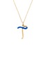 首图 - 点击放大 - BEA BONGIASCA - Half Enamel Initial 'T' 9K Gold Pendant Necklace