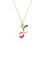 首图 - 点击放大 - BEA BONGIASCA - Duo Enamel Initial 'F' 9K Gold Pendant Necklace