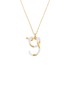 首图 - 点击放大 - BEA BONGIASCA - Enamel Initial 'Y' 9K Gold Pendant Necklace