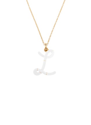 首图 - 点击放大 - BEA BONGIASCA - Enamel Initial 'L' 9K Gold Pendant Necklace