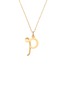 首图 - 点击放大 - BEA BONGIASCA - Half Enamel Initial 'P' 9K Gold Pendant Necklace