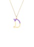 首图 - 点击放大 - BEA BONGIASCA - Duo Enamel Initial 'D' 9K Gold Pendant Necklace