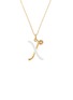 首图 - 点击放大 - BEA BONGIASCA - Half Enamel Initial 'X' Pendant Necklace